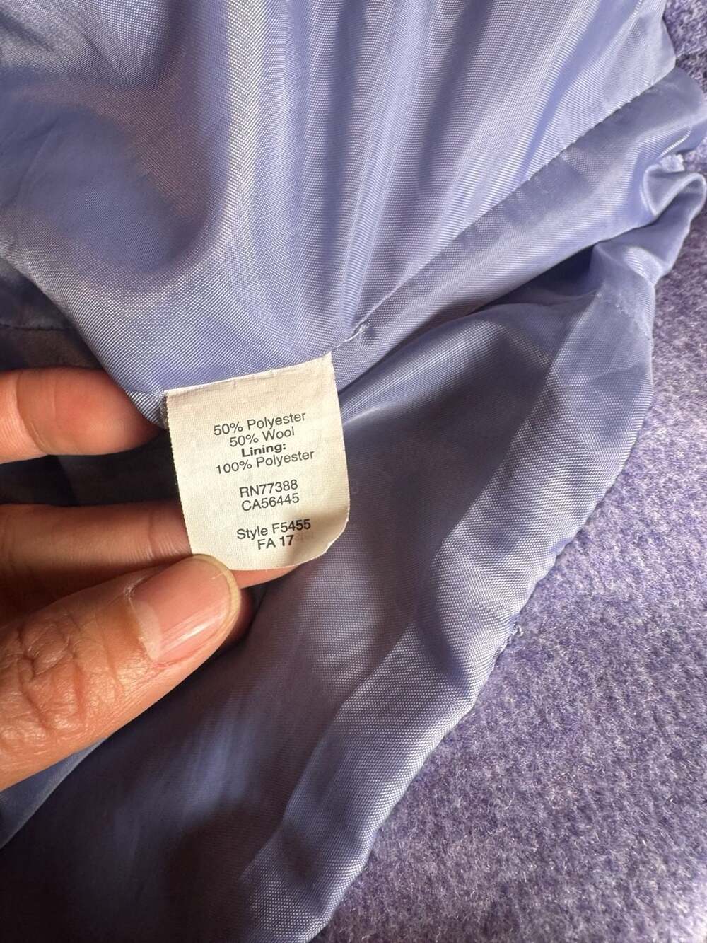 J.Crew City Coat in Lavender, Size 2 Petite - Picture 9 of 9